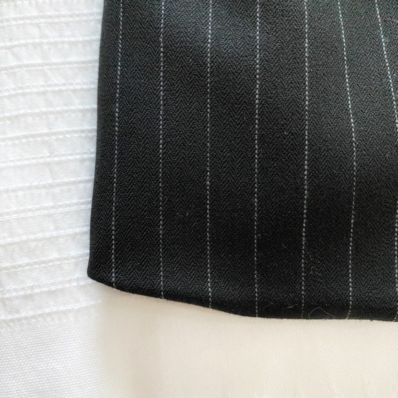 DENIM & SUPPLY RALPH LAUREN WOMEN BLACK WHITE PINSTRIPE PEAK LAPEL BLAZER - S - Picture 8 of 9